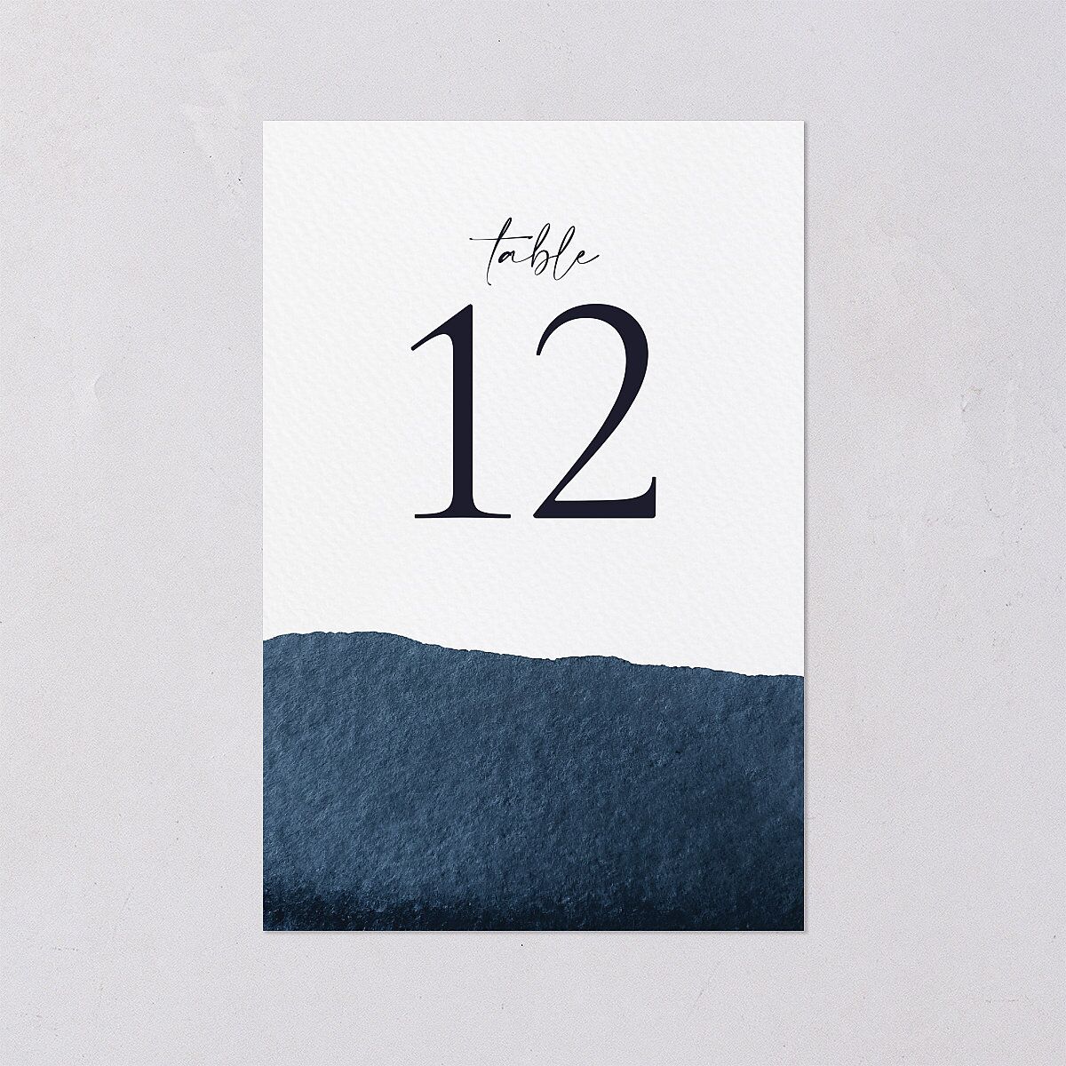 Layered Watercolor Table Numbers Navy Signature