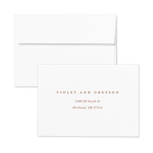 Ethereal Floral Wedding Response Card Standard Envelopes White Dusty Blue Return Address Signature Standard