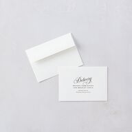 Elegant Hollywood Calligraphy Wedding Response Cards Linen Signature Standard