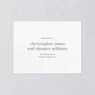 Wild Poppies All-in-One Wedding Invitations Pure White Signature Light Both Recipient and Return Addresses No