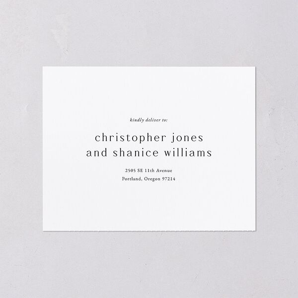 Wild Poppies All-in-One Wedding Invitations Pure White Signature Light Both Recipient and Return Addresses No