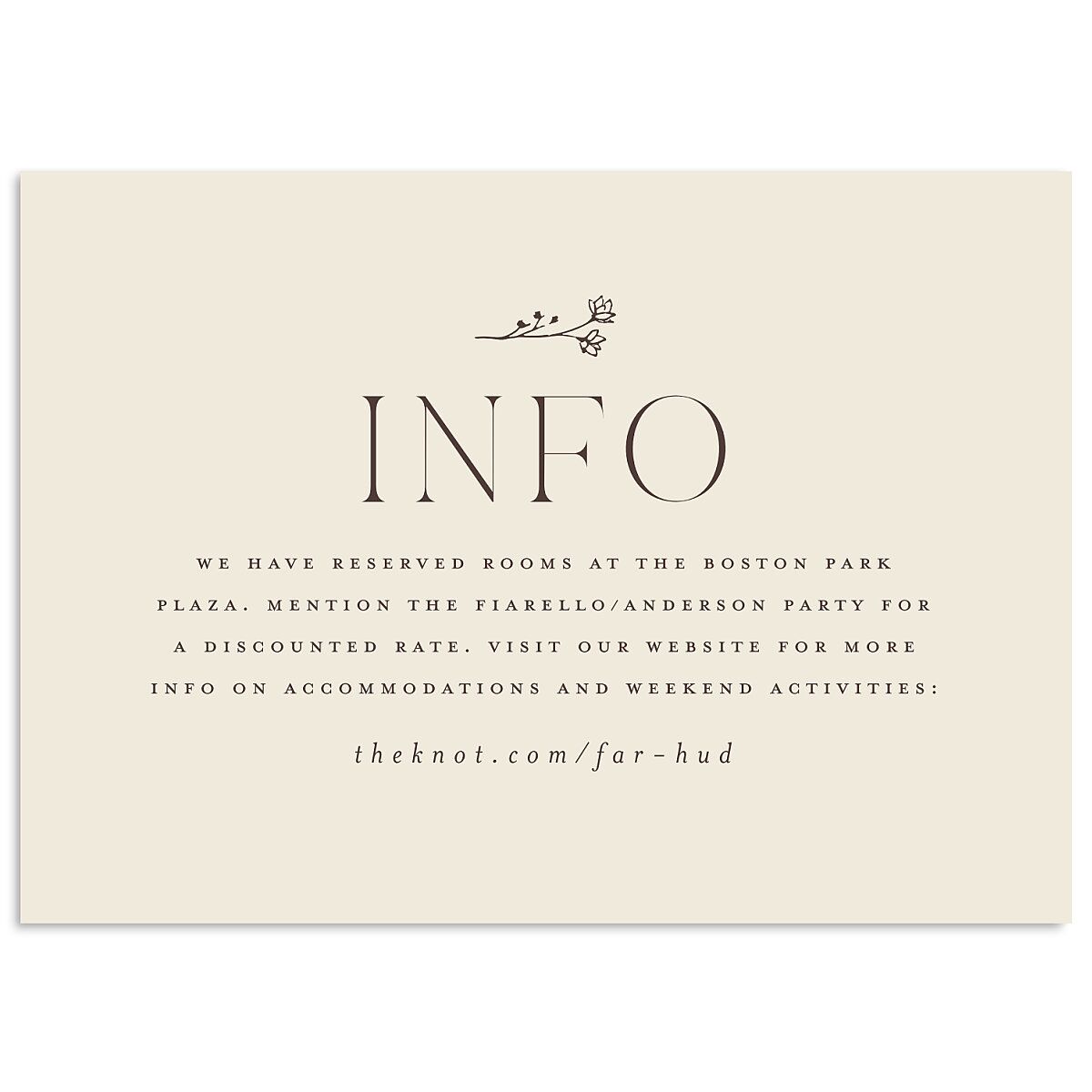 Accent Leaf Wedding Enclosure Cards