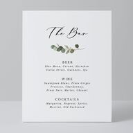 Eucalyptus Frame Menu Bended Tabletop Sign X-small Pure White Standard Plastic XS Tabletop Menu