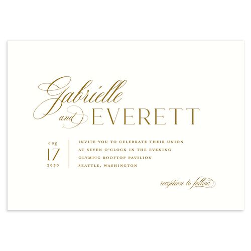 Opposites Attract Wedding Invitations Umber Signature Blank No