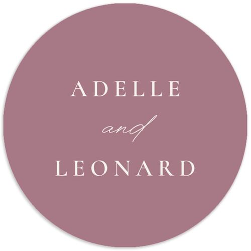 Dried Blooms Wedding Stickers Mauve