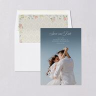 Glamorous Regency Garden Save the Date Cards by Bridgerton Sage Signature smooth Blank No Ticket