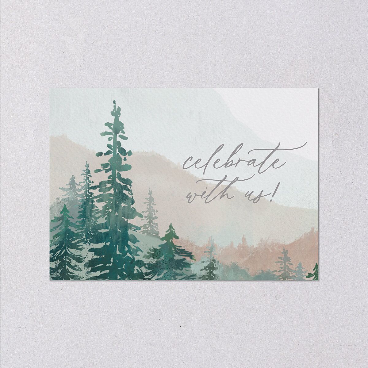 Painted Mountains Wedding Enclosure Cards — view 2