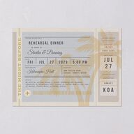 Retro Boarding Pass Travel Ticket Rehearsal Dinner Invitations Slate Signature Blank Standard
