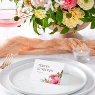 Tropical Hibiscus Place Cards Lily Signature