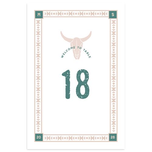 Hitched in Texas Table Numbers Sky Signature