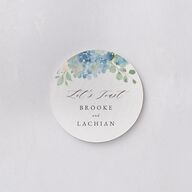 Elegant Hydrangea Coasters Dusty Blue Cardboard Circle