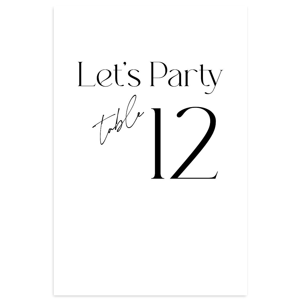 Happy Tears Table Numbers