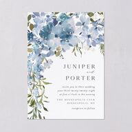 Garden Arch Wedding Invitations Navy Signature Blank No Standard
