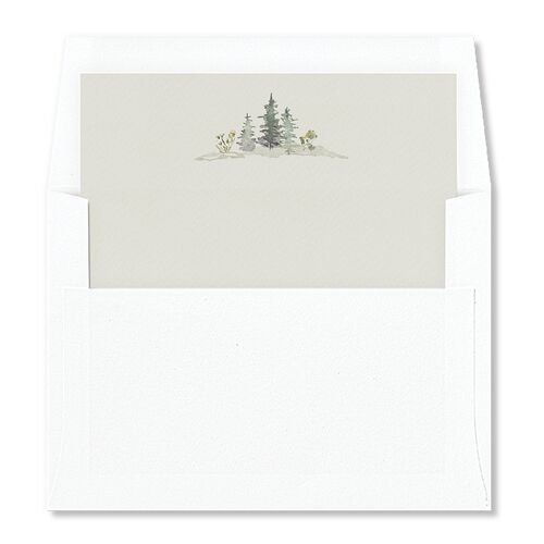 Elegant Mountain Border Envelope Liners Meadow Standard