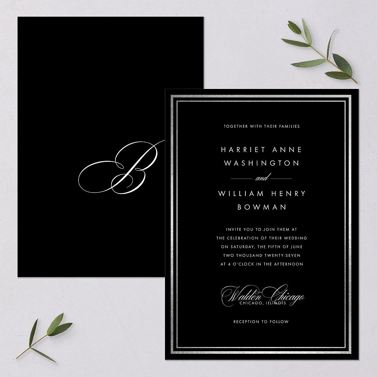 Polished Frame Wedding Invitations — view 1
