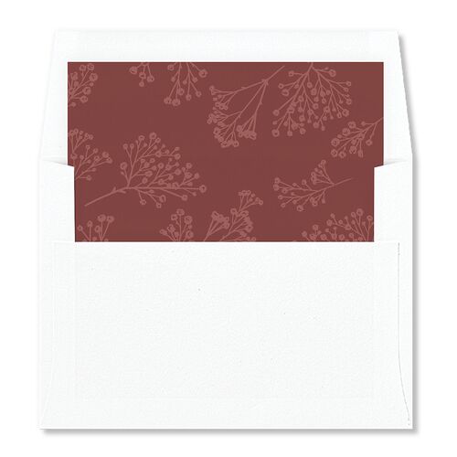 Baby's Breath Envelope Liners Merlot Standard