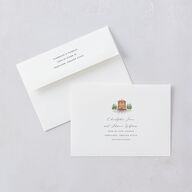 Scenic San Francisco Wedding Invitations Pale Blue Signature Blank No Standard