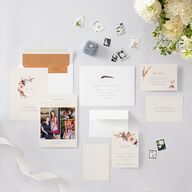 Eclectic Adornment Save the Date Cards Peony Signature smooth Blank No Standard