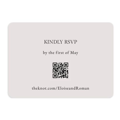 Vintage Botanical Sketch QR Code RSVP Cards Dark Camo Signature Rounded
