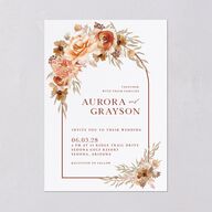 Bohemian Arch Wedding Invitations Copper Signature Blank No