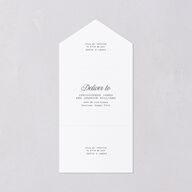 Vintage Script All-in-One Wedding Invitations Pure White Signature Light Both Recipient and Return Addresses No