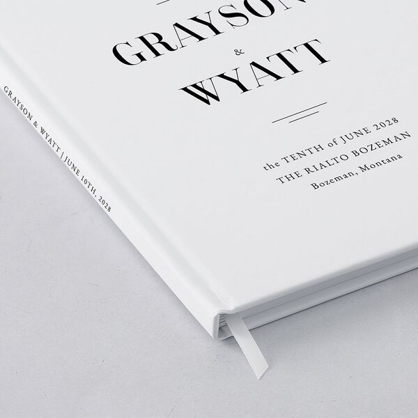 Country Club Guest Books Pure White