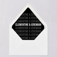 Bold Modern Announcement Euro Envelope Liners Pure White Luxe