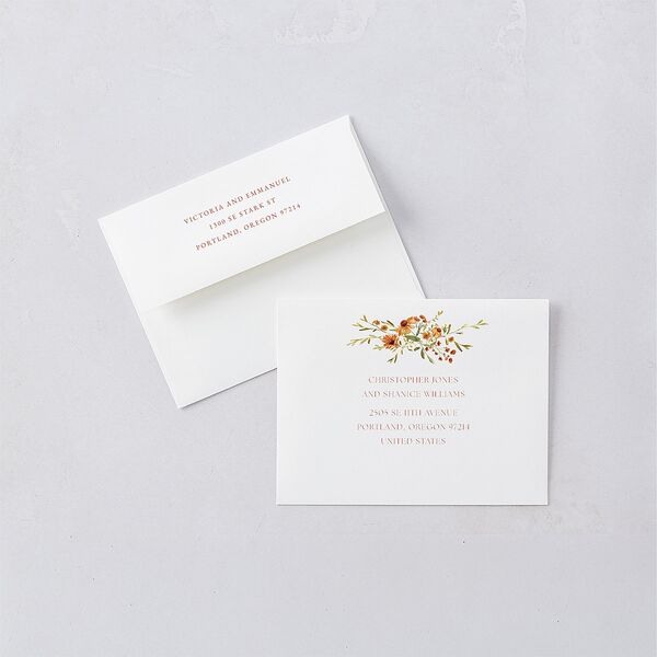 Wildflower Border Thank You Cards Cinnamon