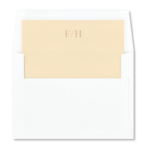 Minimalist Accent Leaf Envelope Liners Copper Standard