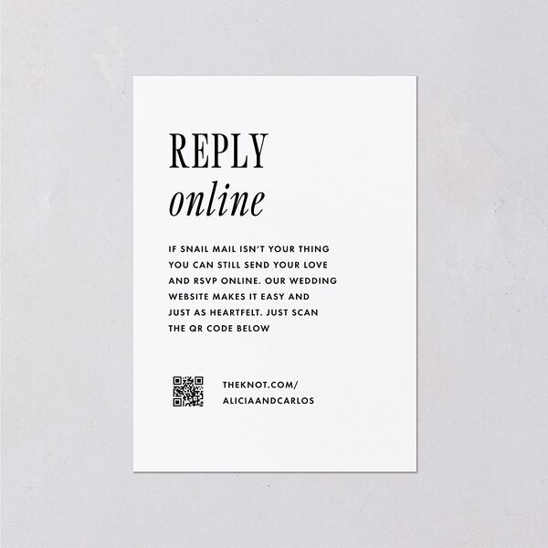 Editorial Promise Wedding Response Cards Pure White Signature Standard