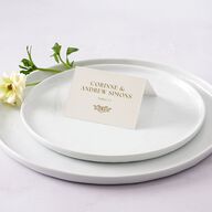 Black Tie Crest Place Cards Umber Signature