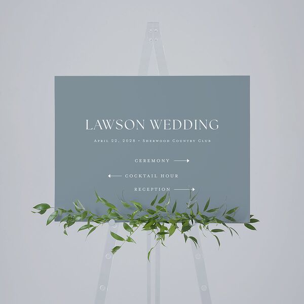 Classic Picture Photo Standard Direction Sign Medium Dusty Blue Standard Indoor Foam Core M Direction