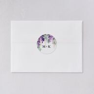Romantic Wisteria Wedding Stickers Purple Petal