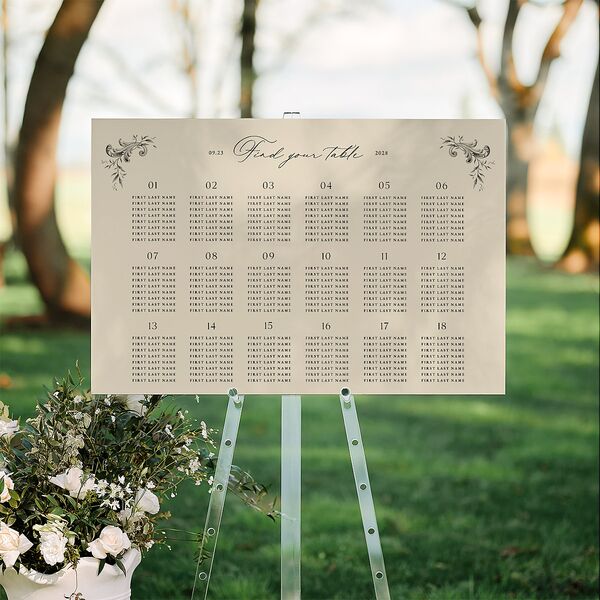Antique Victorian Botanical Standard Seating Chart Sand Standard Indoor Foam Core L Seating