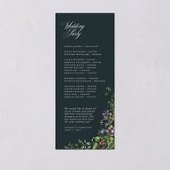Opulent Garden Foil Wedding Programs Gold Dark Emerald Signature