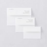 Simply Devoted Save the Date Petite Card Envelopes White Pure White Both Recipient and Return Addresses Signature Standard