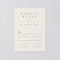 Flourishing Love Wedding Response Cards Gold Sepia Signature Standard