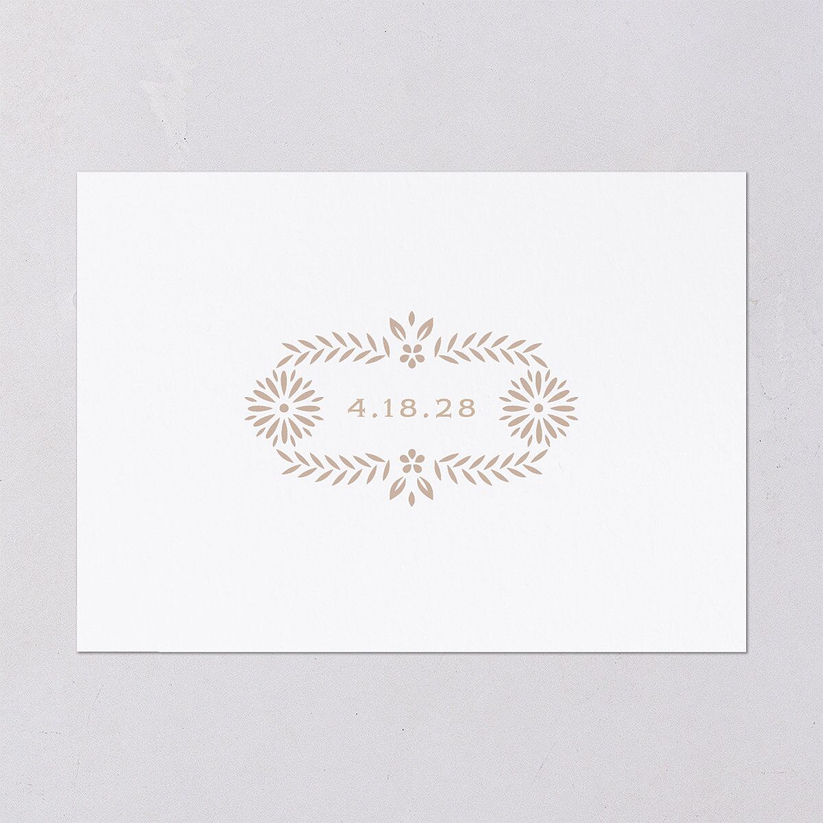 Papel Picado De Mexico Save The Date Cards Taupe Signature smooth Blank No Standard