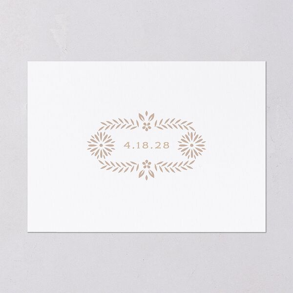 Papel Picado De Mexico Save The Date Cards Taupe Signature smooth Blank No Standard