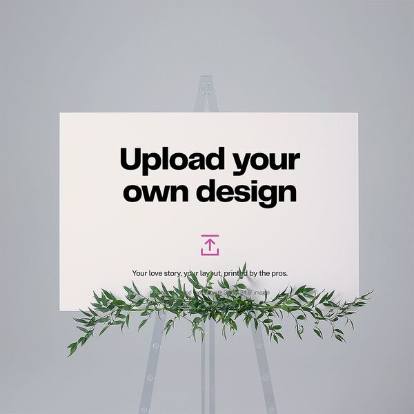 Upload Your Own Design Landscape 24"x36" Seating Chart Pure White Standard Indoor Foam Core L Seating