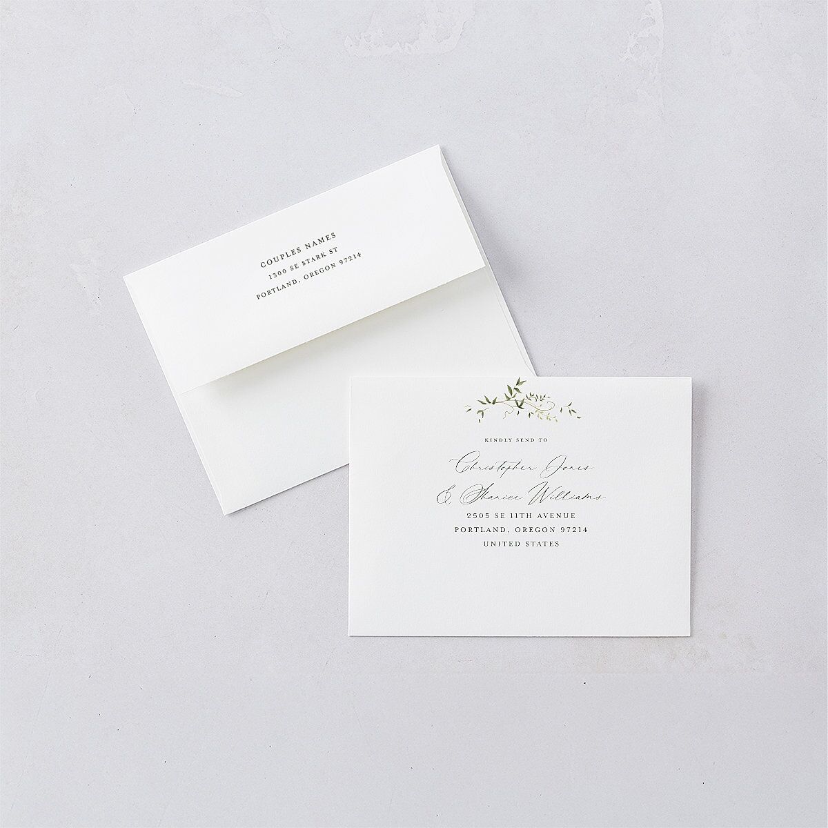 Dainty Fairytale Greenery Thank You Cards Hunter Green Signature