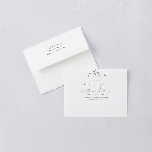 Dainty Fairytale Greenery Thank You Cards Hunter Green Signature