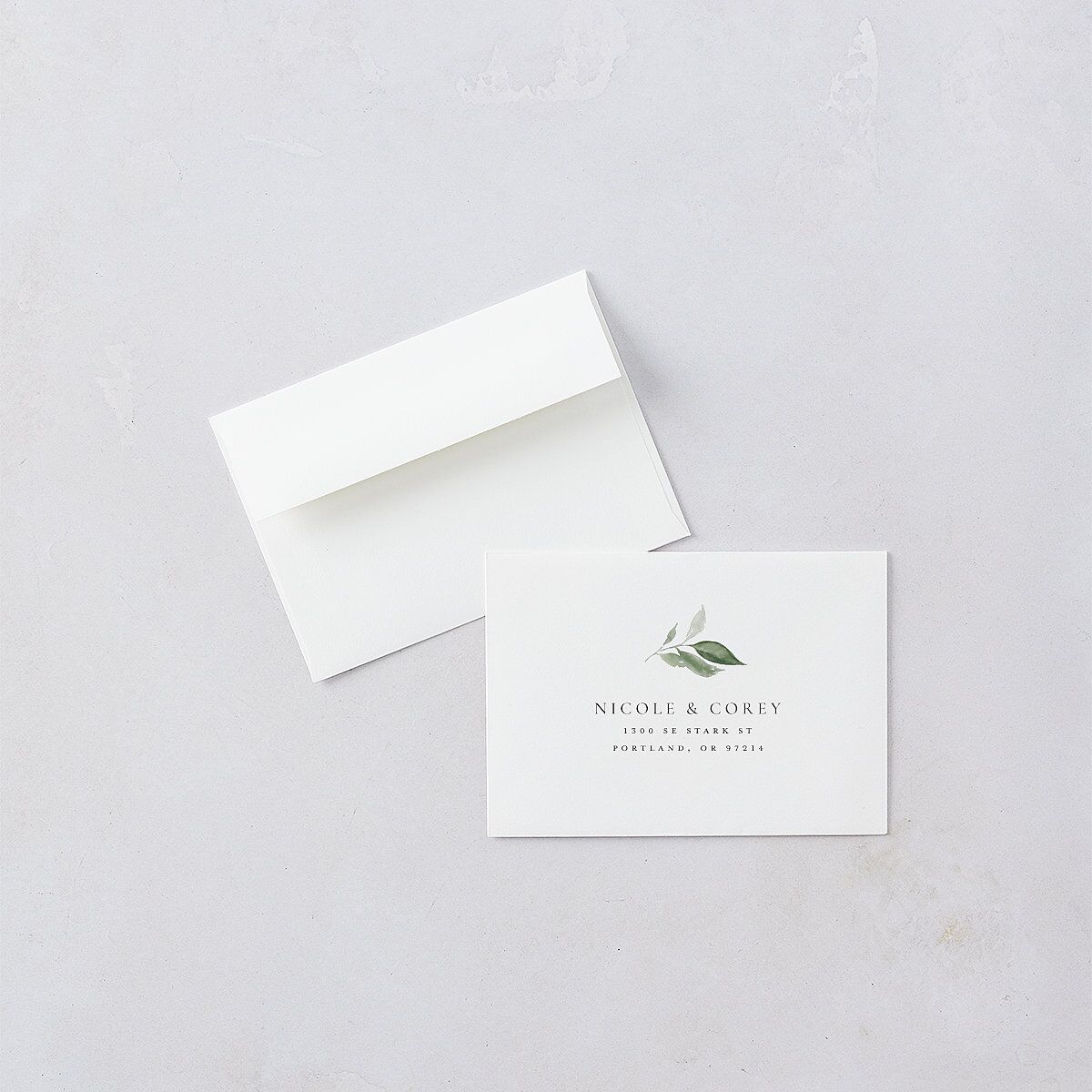 Timeless Bouquet Wedding Response Cards Dusty Blue Signature Standard