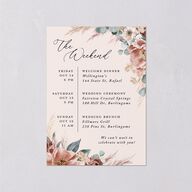 Pampas and Eucalyptus Floral Wedding Enclosure Cards Desert Rose Signature Standard