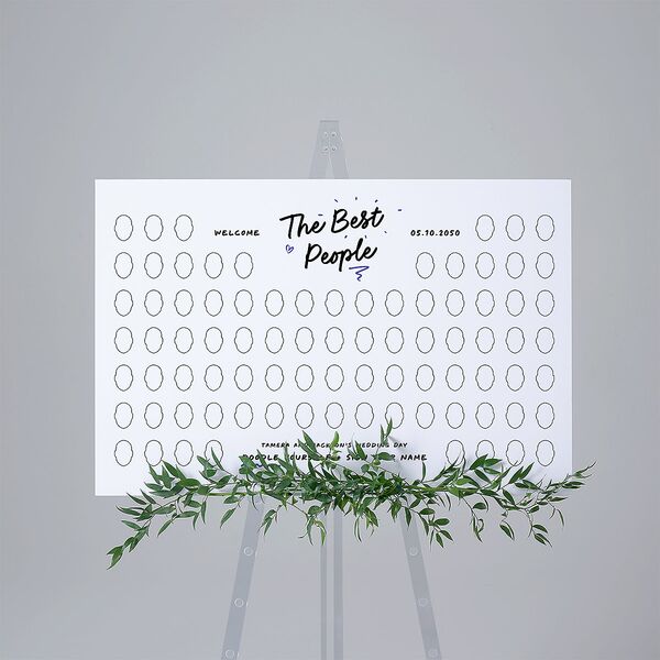 Draw Yourself Guest Interactive Standard Welcome Sign Large Pure White Standard Indoor Foam Core L Welcome