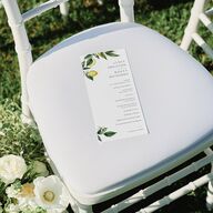 Botanical Lemon Wedding Programs Buttercup Signature