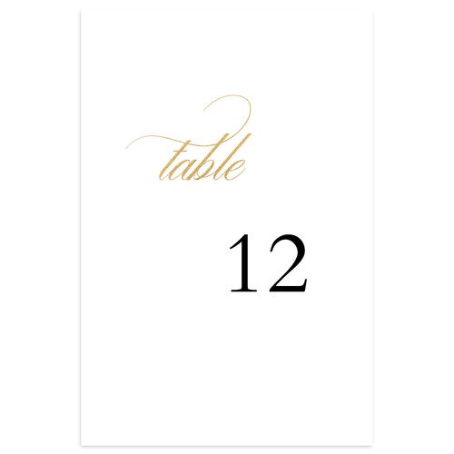 Joyful Day Table Numbers Gold Pure White Signature