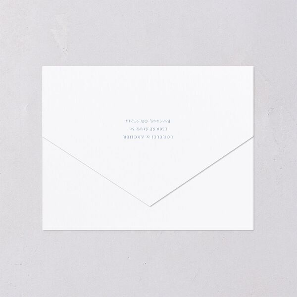 Coastal Oysters and Anchors All-in-One Wedding Invitations Sea Blue Signature Light Both Recipient and Return Addresses No