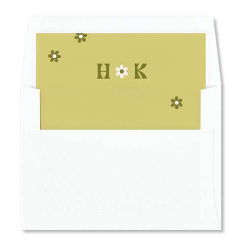 Simple Retro Daisy Envelope Liners Meadow Standard