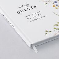 Glistening Wildflower Guest Books Pure White